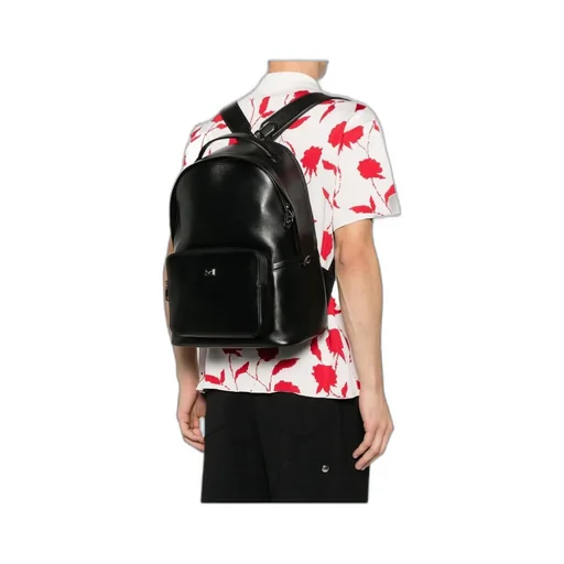 Logo Plaque Zipped Backpack