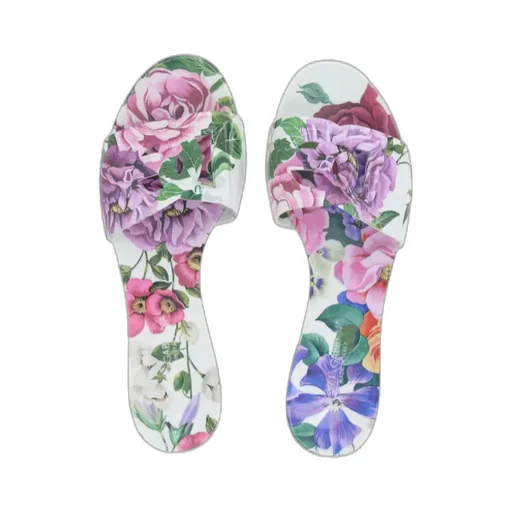 Floral Printed Beach Slides