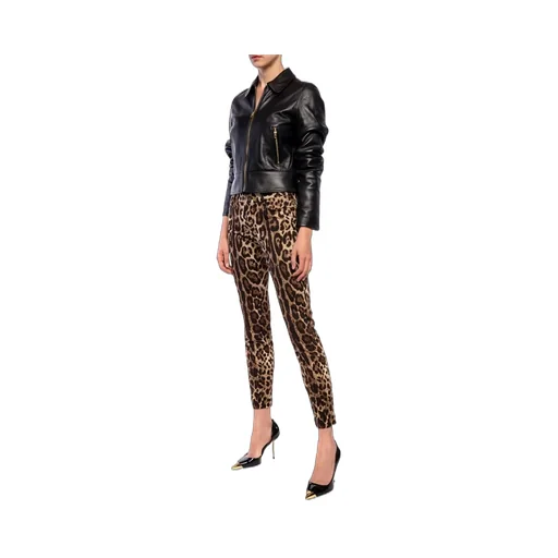 Leopard Print Cropped Trousers