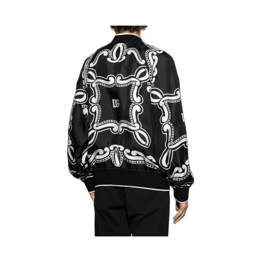 Bandana Printed Zipped Bomber Jacket