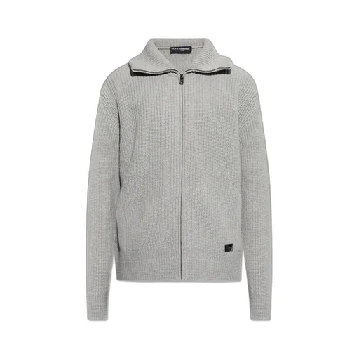 Logo Plaque Zipped Cardigan
