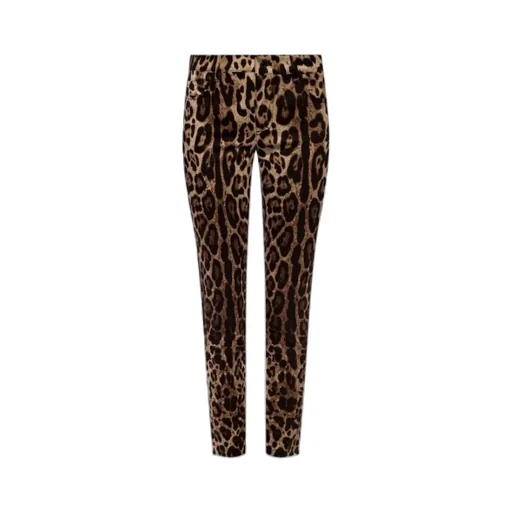 Leopard Print Cropped Trousers