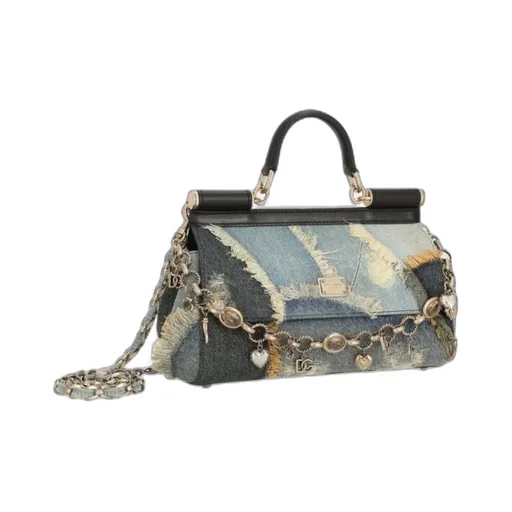 Medium Patchwork Denim Sicily Handbag