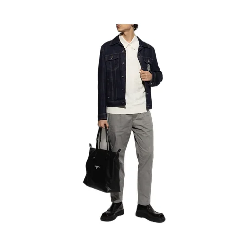 Dg Logo Jacquard Knitted Polo Shirt