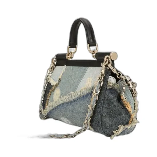 Medium Patchwork Denim Sicily Handbag