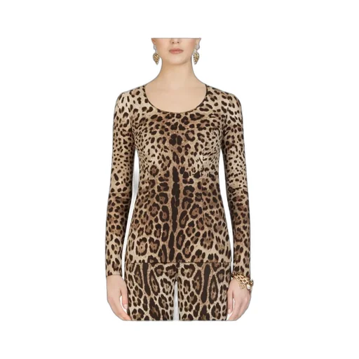 Leopard Printed Charmeuse Top