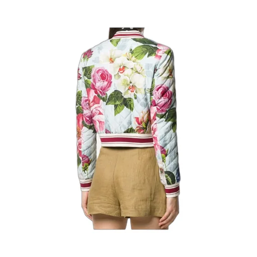 Floral Print Bomber Jacket