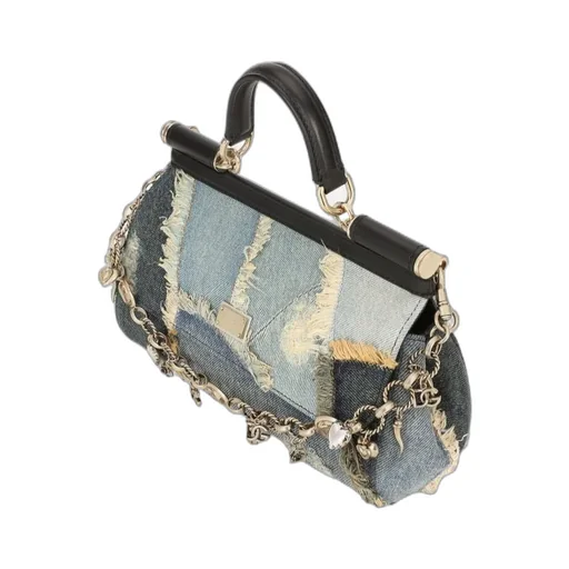 Medium Patchwork Denim Sicily Handbag