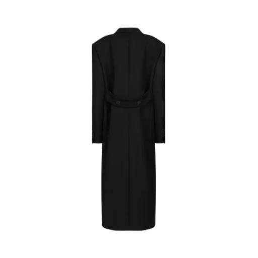 Long Double-Breasted Tuxedo Coat