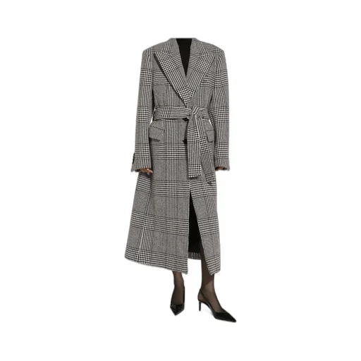 Check-Pattern Coat