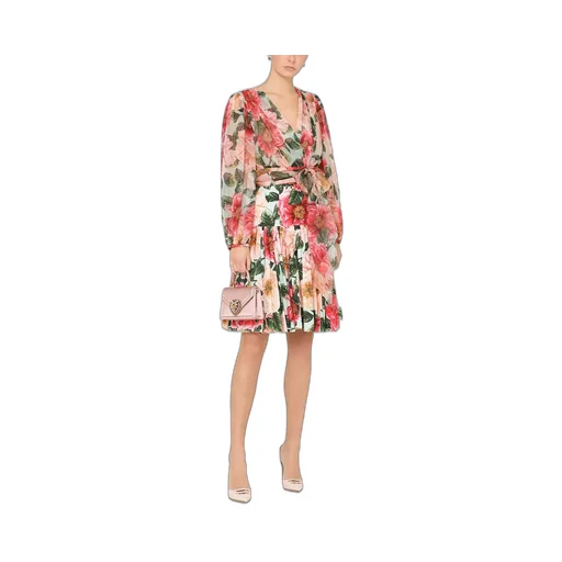 Floral-Print Pleated Skirt