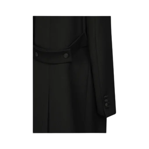 Long Double-Breasted Tuxedo Coat