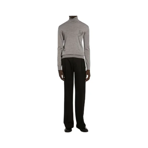 Dg Logo Embroidered Turtleneck Jumper