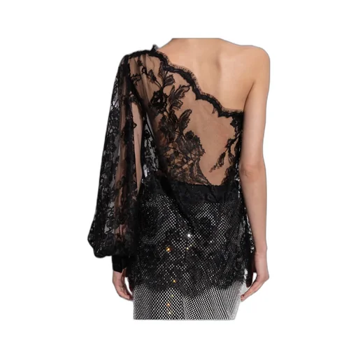 Chantilly Lace One-Shoulder Blouse