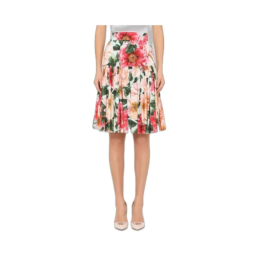 Floral-Print Pleated Skirt