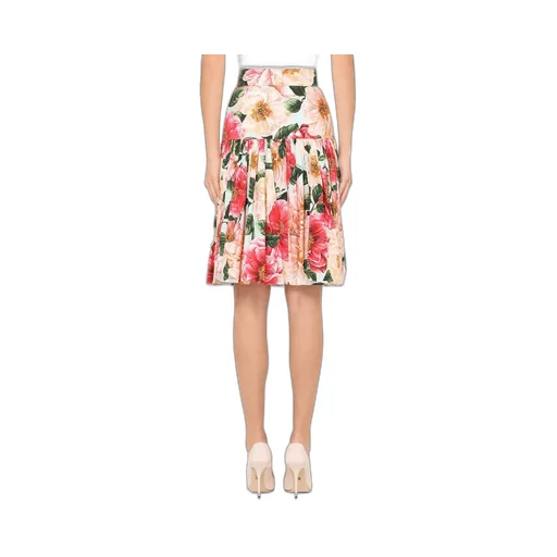 Floral-Print Pleated Skirt