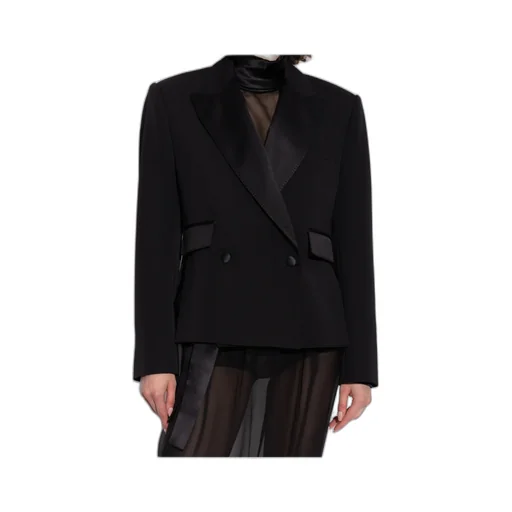 Double-Breasted Gabardine Tuxedo Jacket