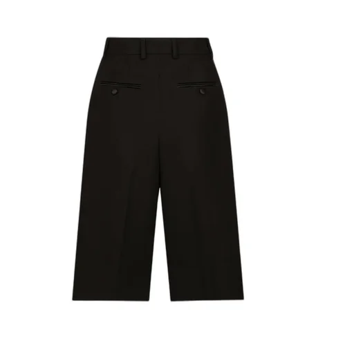 Gabardine Tuxedo Bermuda Shorts