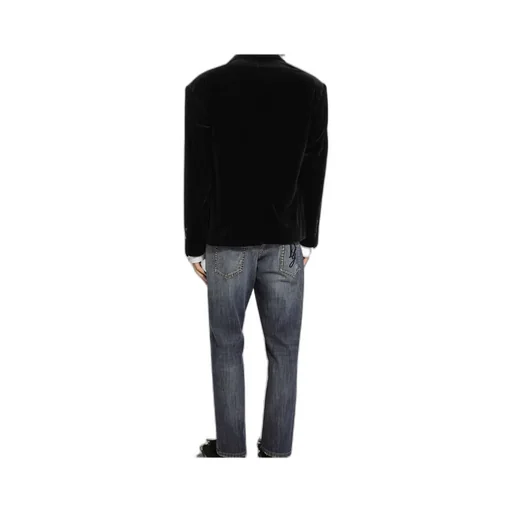 Oversize Single-Breasted Velvet Jacket