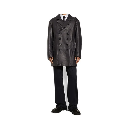 Peak-Lapels Double-Breasted Coat