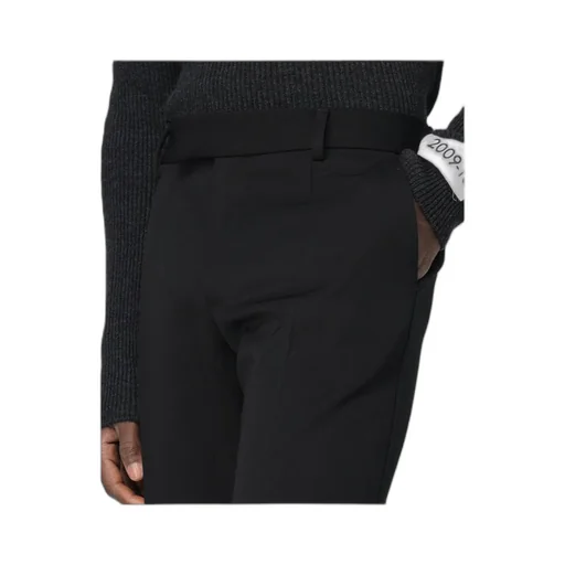 Straight Leg Turn-Up Hem Trousers