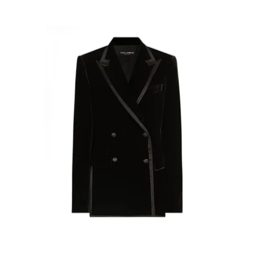 Double Breasted Velvet Blazer