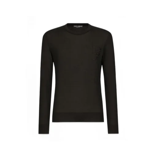 Logo Embroidered Round-Neck Sweater