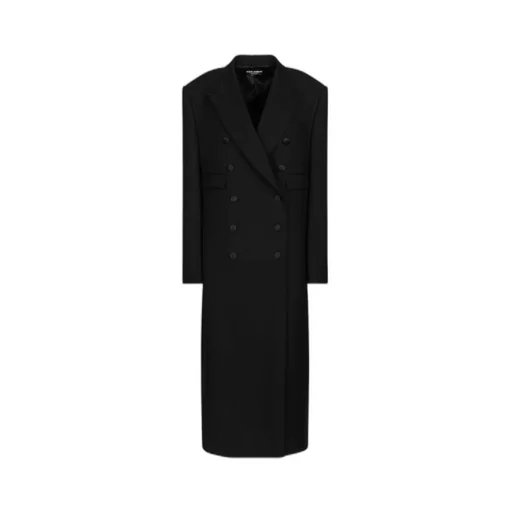 Long Double-Breasted Tuxedo Coat