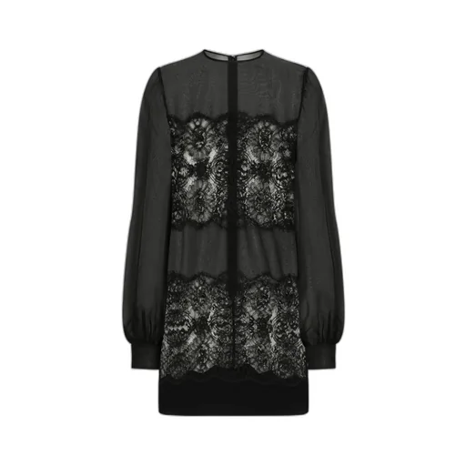 Lace Inlay Mini Dress
