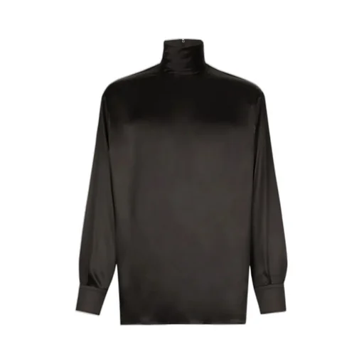Satin Turtleneck Shirt