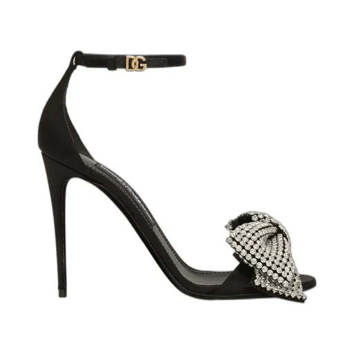 Embellished Satin Sandals