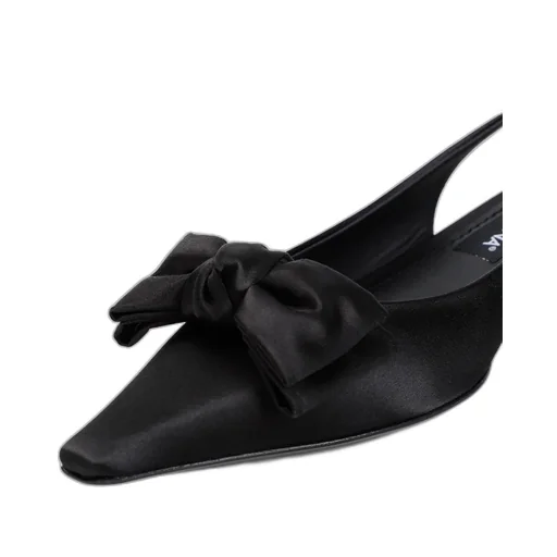 Bow Detailed Slingback Pumps