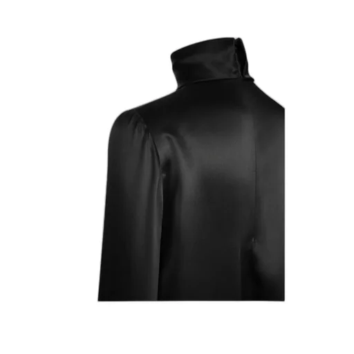 High Neck Satin Blouse
