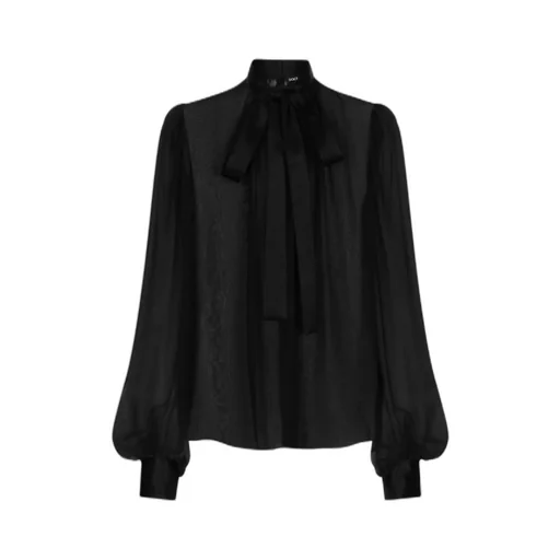 Chiffon Pussy-Bow Blouse
