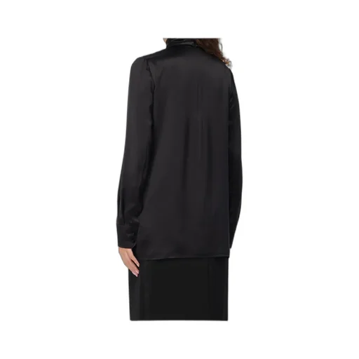 High Neck Satin Blouse