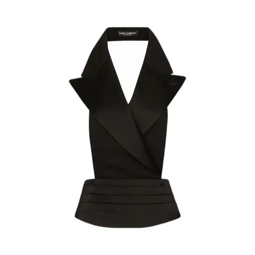 Double-Breasted Satin Vest