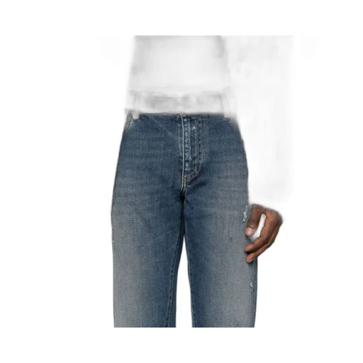 Mid-Rise Ripped Denim Jeans