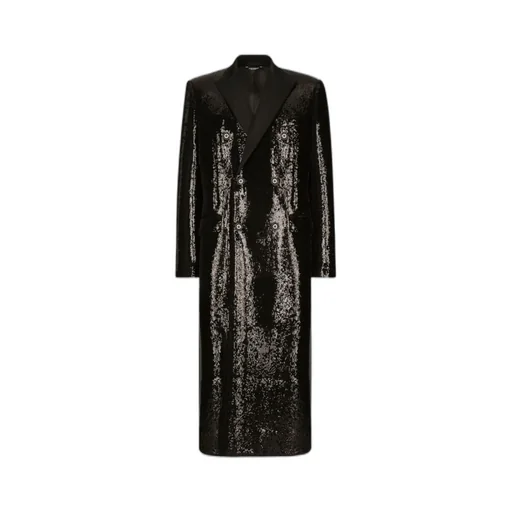 Sequined Double-Breasted Coat