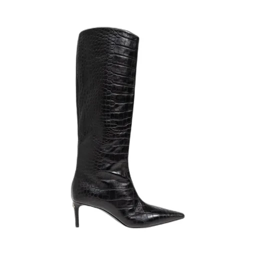 Dg Logo Plaque Embossed Boots