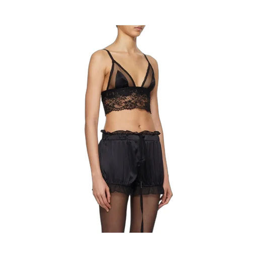 Lace Detailed Satin Bralette