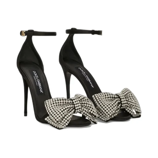 Embellished Satin Sandals