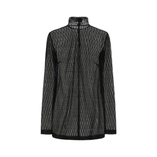 High-Neck Long Sleeved Blouse