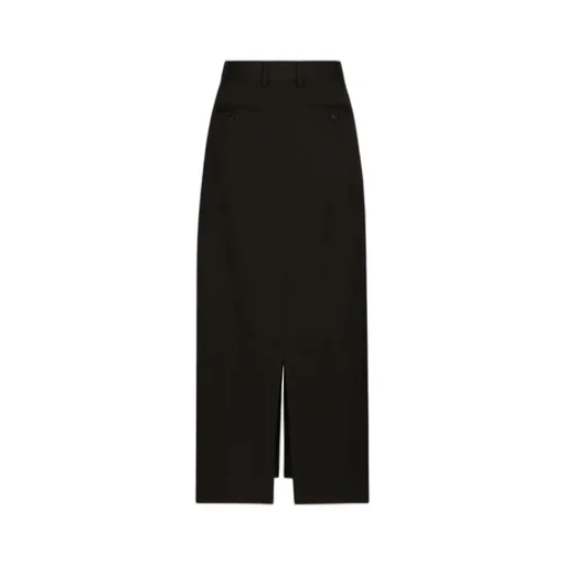 Calf-Length Tuxedo Pencil Skirt