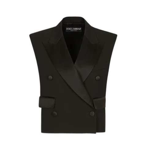 Double-Breasted Gabardine Tuxedo Vest