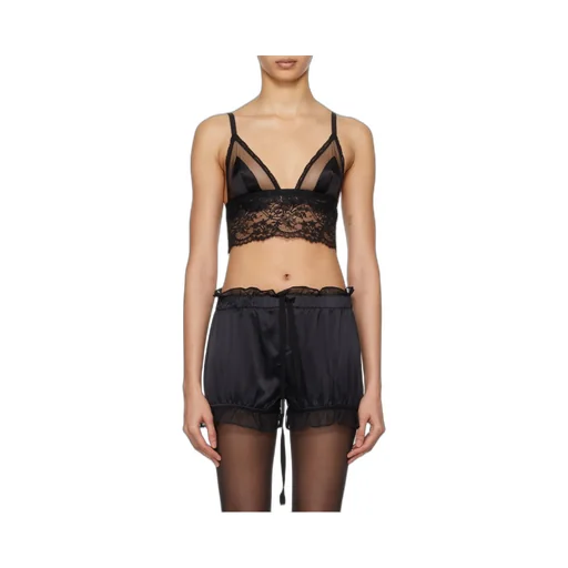 Lace Detailed Satin Bralette
