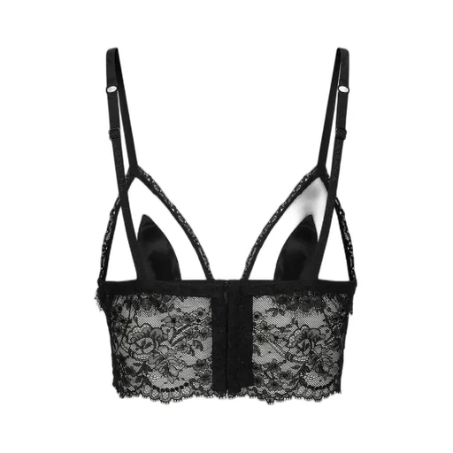 Lace Detailed Satin Bralette