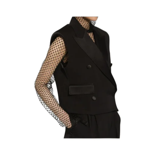 Double-Breasted Gabardine Tuxedo Vest