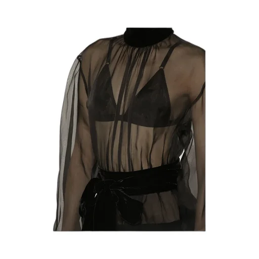 High Velvet Neck Belted Mini Dress