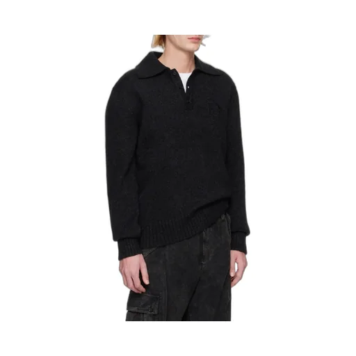 Dg Logo Embroidered Knitted Polo Shirt