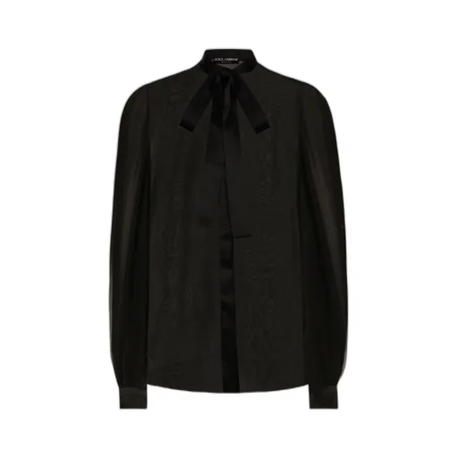 Pussy-Bow Chiffon Shirt
